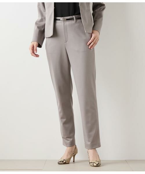 NEWYORKER/ニューヨーカー モクロディクリア テーパードパンツ グレージュ 7号