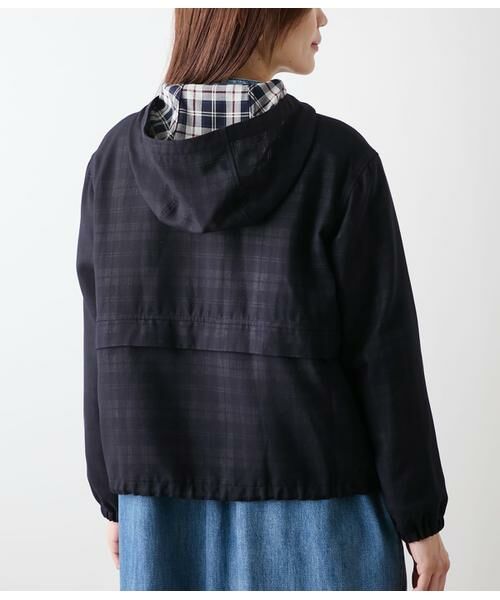 NEWYORKER / ニューヨーカー レザーブルゾン・ジャケット | シアー接結ニューヨーカータータン フーデットブルゾン | 詳細2