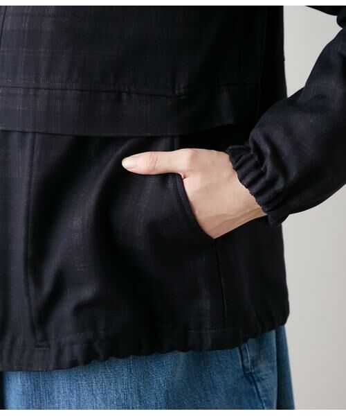 NEWYORKER / ニューヨーカー レザーブルゾン・ジャケット | シアー接結ニューヨーカータータン フーデットブルゾン | 詳細5