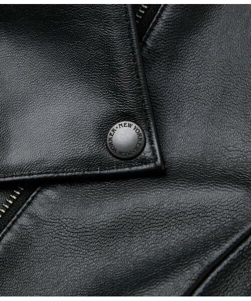 NEWYORKER / ニューヨーカー その他アウター | ゴートレザー ダブルブレストライダースジャケット | 詳細11