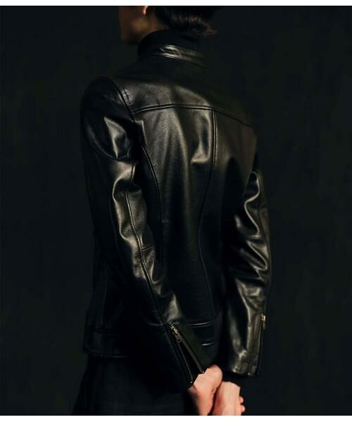 NEWYORKER / ニューヨーカー その他アウター | ゴートレザー ダブルブレストライダースジャケット | 詳細15