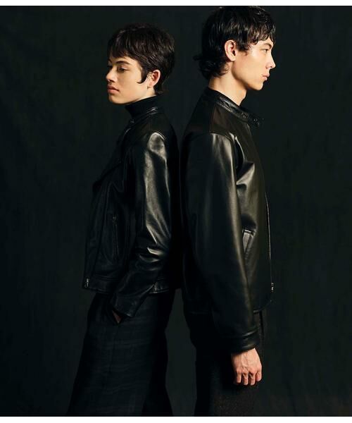 NEWYORKER / ニューヨーカー その他アウター | ゴートレザー ダブルブレストライダースジャケット | 詳細16