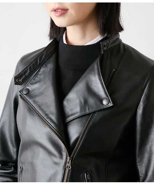NEWYORKER / ニューヨーカー その他アウター | ゴートレザー ダブルブレストライダースジャケット | 詳細3