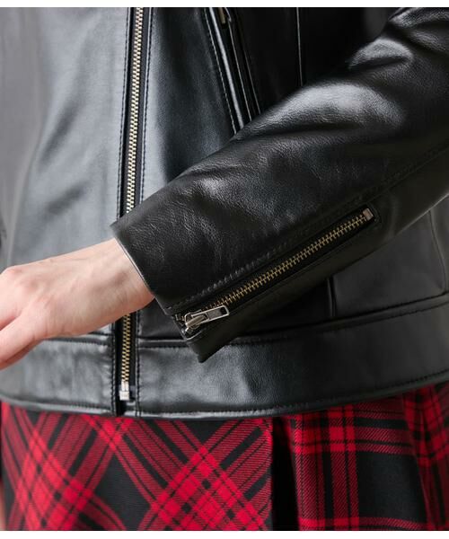 NEWYORKER / ニューヨーカー その他アウター | ゴートレザー ダブルブレストライダースジャケット | 詳細4