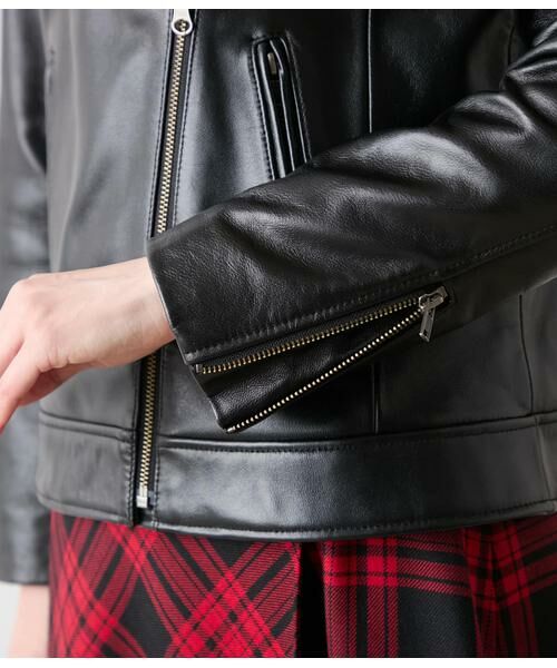 NEWYORKER / ニューヨーカー その他アウター | ゴートレザー ダブルブレストライダースジャケット | 詳細5