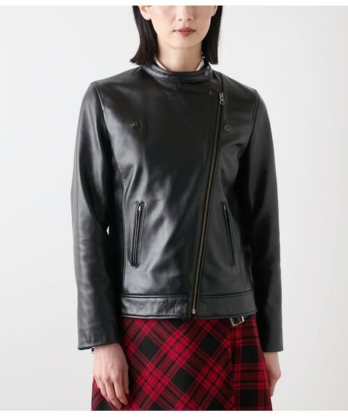 NEWYORKER / ニューヨーカー その他アウター | ゴートレザー ダブルブレストライダースジャケット | 詳細7