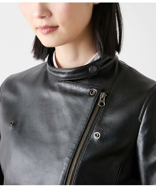 NEWYORKER / ニューヨーカー その他アウター | ゴートレザー ダブルブレストライダースジャケット | 詳細8
