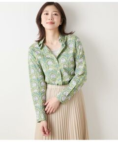 グリーンストライプ ブラウス【New Yorker】 NEWYORKER / ニューヨーカー （レディース） シャツ・ブラウス