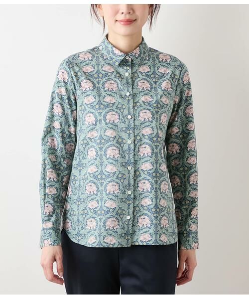 NEWYORKER / ニューヨーカー シャツ・ブラウス | リバティ ウィリアム・モリス アフリカンマリーゴールド レギュラーカラー長袖シャツ | 詳細1