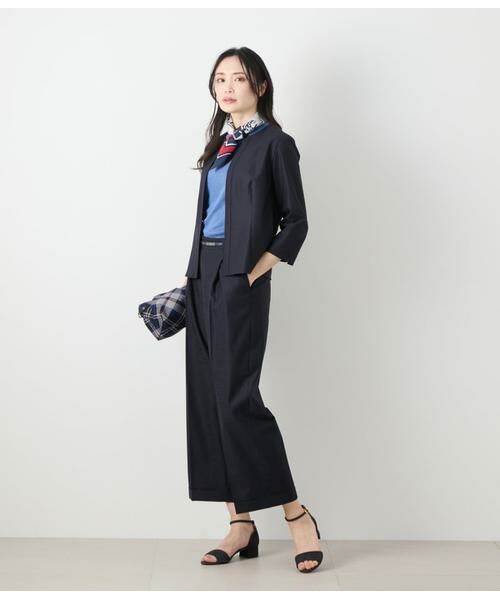 NEWYORKER / ニューヨーカー シャツ・ブラウス | リネンライクストレッチ ノーカラーブラウス | 詳細15