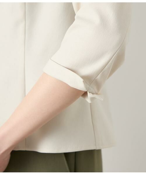 NEWYORKER / ニューヨーカー シャツ・ブラウス | リネンライクストレッチ ノーカラーブラウス | 詳細4