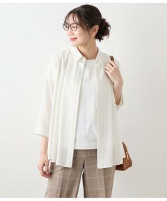 NEWYORKER / ニューヨーカー シャツ・ブラウス | スパンビエラ 7分袖タックシャツ