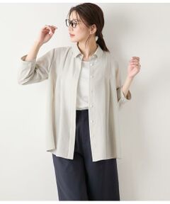 NEWYORKER / ニューヨーカー シャツ・ブラウス | スパンビエラ 7分袖タックシャツ