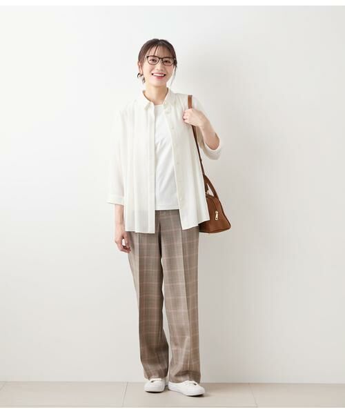 NEWYORKER / ニューヨーカー シャツ・ブラウス | スパンビエラ 7分袖タックシャツ | 詳細7