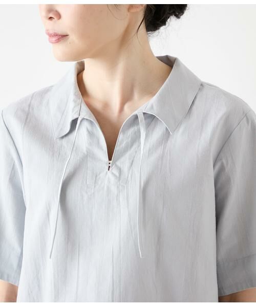 NEWYORKER / ニューヨーカー シャツ・ブラウス | コットンリネンドビーストライプ プルオーバーブラウス | 詳細3