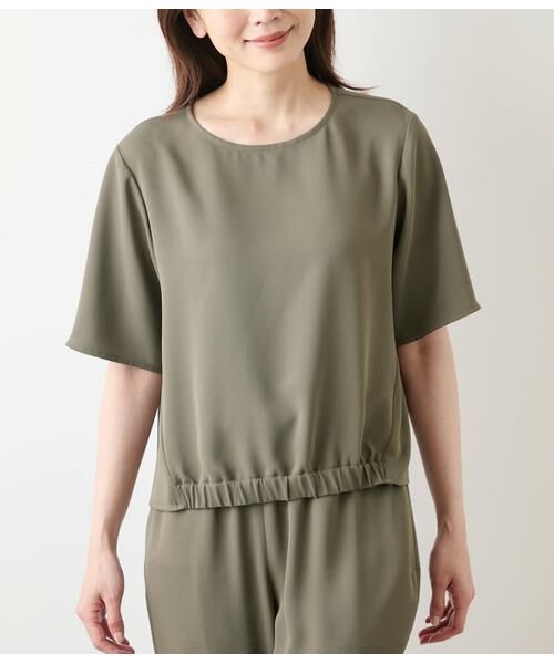 NEWYORKER / ニューヨーカー シャツ・ブラウス | ポリエステルダブルクロス フロントギャザーブラウス | 詳細7