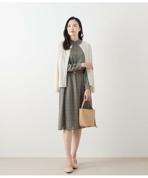 NEWYORKER / ニューヨーカー カーディガン・ボレロ | ヴィスコースポリエステル ワイドリブ9分袖クル―ネックカーディガン | 詳細11