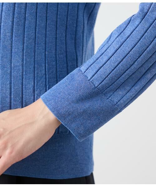 NEWYORKER / ニューヨーカー カーディガン・ボレロ | ヴィスコースポリエステル ワイドリブ9分袖クル―ネックカーディガン | 詳細3