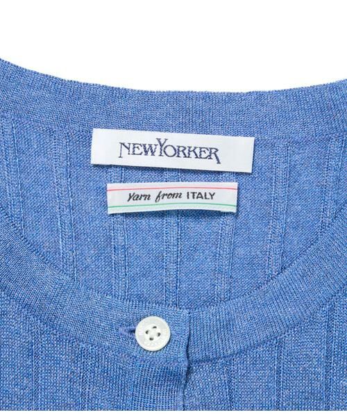 NEWYORKER / ニューヨーカー カーディガン・ボレロ | ヴィスコースポリエステル ワイドリブ9分袖クル―ネックカーディガン | 詳細4