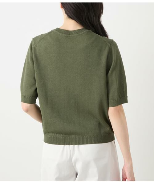 NEWYORKER / ニューヨーカー カーディガン・ボレロ | リネンライクワッフル クルーネック5分袖カーディガン | 詳細2