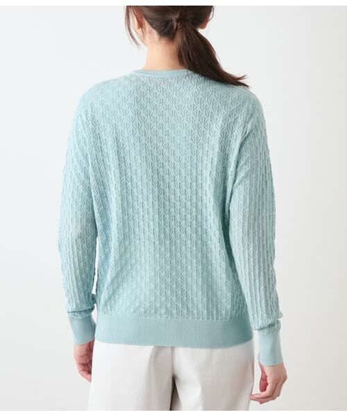 NEWYORKER / ニューヨーカー カーディガン・ボレロ | TCホールガーメント(R)  透かし柄カーディガン | 詳細2