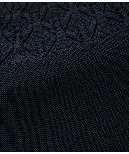 NEWYORKER / ニューヨーカー ニット・セーター | TCホールガーメント(R)  求心透かし柄5分袖プルオーバー | 詳細13
