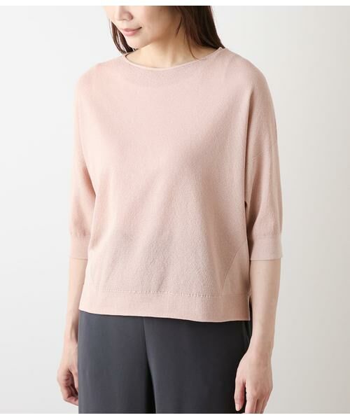 NEWYORKER / ニューヨーカー ニット・セーター | TCラメホールガーメント(R) クルーネック7分袖プルオーバー | 詳細11