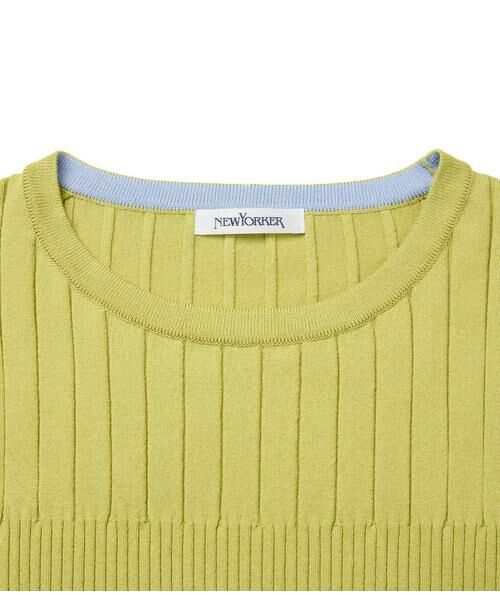 NEWYORKER / ニューヨーカー ニット・セーター | レーヨンポリストレッチ 7分袖クルーネックプルオーバー | 詳細3