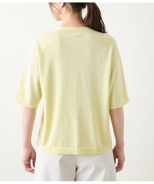 NEWYORKER / ニューヨーカー ニット・セーター | ギザコットンホールガーメント(R) 5分袖プルオーバー | 詳細2