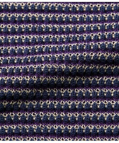 NEWYORKER / ニューヨーカー ニット・セーター | ラメミジンボーダー 5分袖クルーネックプルオーバー | 詳細9
