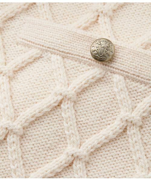 NEWYORKER / ニューヨーカー ベスト | ウール混リリヤーン ダイヤ柄ニットベスト | 詳細4