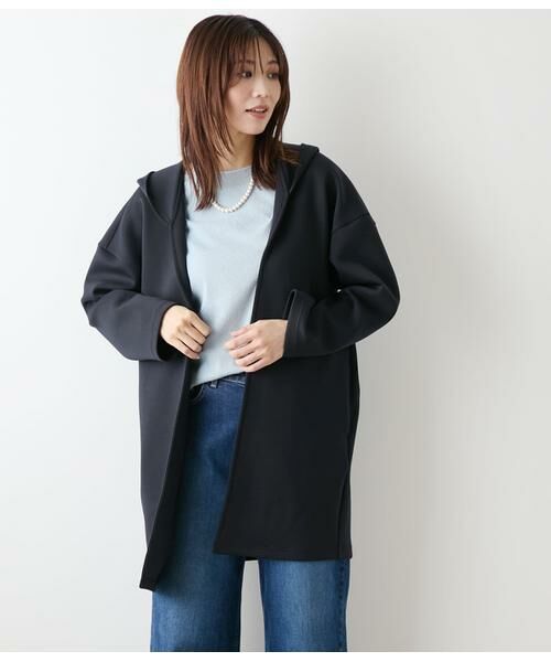 NEWYORKER / ニューヨーカー その他アウター | ポリエステルダンボールライト フーデットコーディガン（ネイビー）