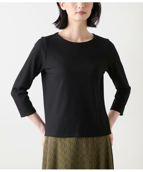 NEWYORKER / ニューヨーカー カットソー | リブストレッチ クルーネック7分袖カットソー | 詳細10