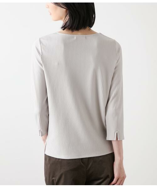NEWYORKER / ニューヨーカー カットソー | リブストレッチ クルーネック7分袖カットソー | 詳細2