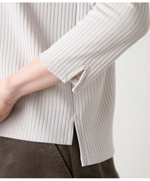NEWYORKER / ニューヨーカー カットソー | リブストレッチ クルーネック7分袖カットソー | 詳細3