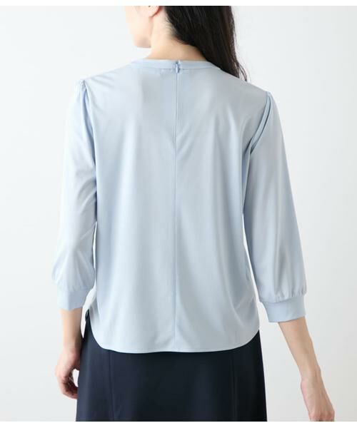 NEWYORKER / ニューヨーカー カットソー | トリアセ強撚スムース 7分袖ボウタイカットソー | 詳細2