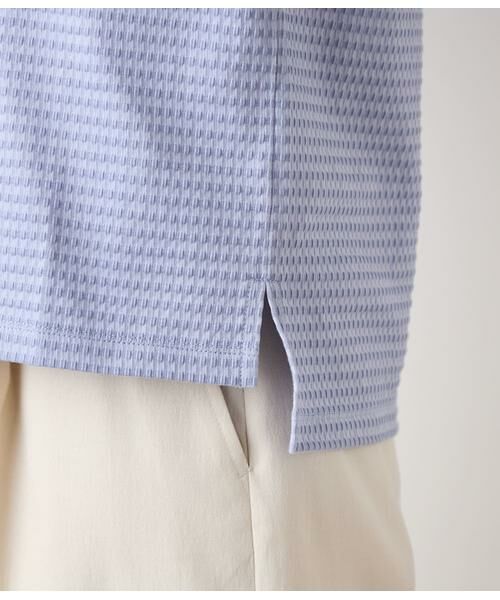 NEWYORKER / ニューヨーカー Tシャツ | 格子サッカージャカードシルケット クルーネックカットソー | 詳細3