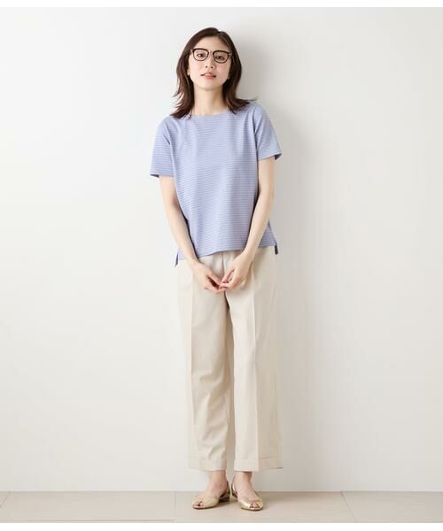 NEWYORKER / ニューヨーカー Tシャツ | 格子サッカージャカードシルケット クルーネックカットソー | 詳細4