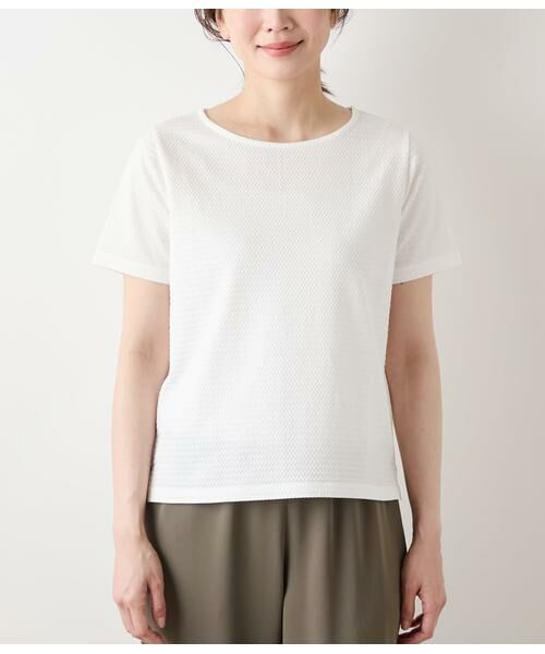 NEWYORKER / ニューヨーカー Tシャツ | 格子サッカージャカードシルケット クルーネックカットソー | 詳細6