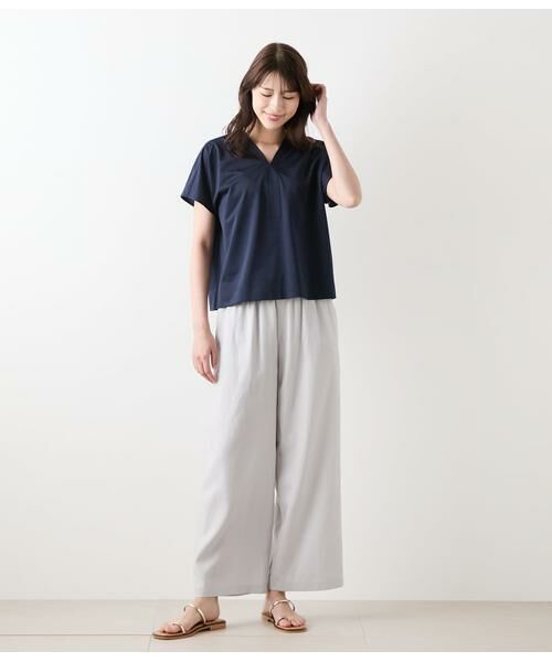 NEWYORKER / ニューヨーカー Tシャツ | ハイツイストツイル Vネック半袖プルオーバー | 詳細8