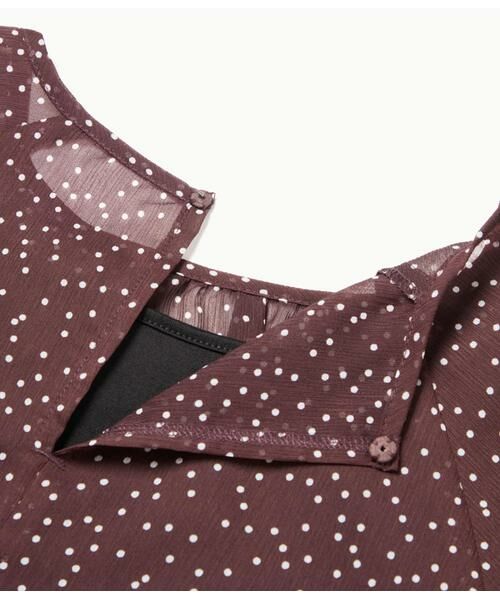 NEWYORKER / ニューヨーカー Tシャツ | ドット楊柳 フレアスリーブブラウス＆タンクトップ | 詳細7