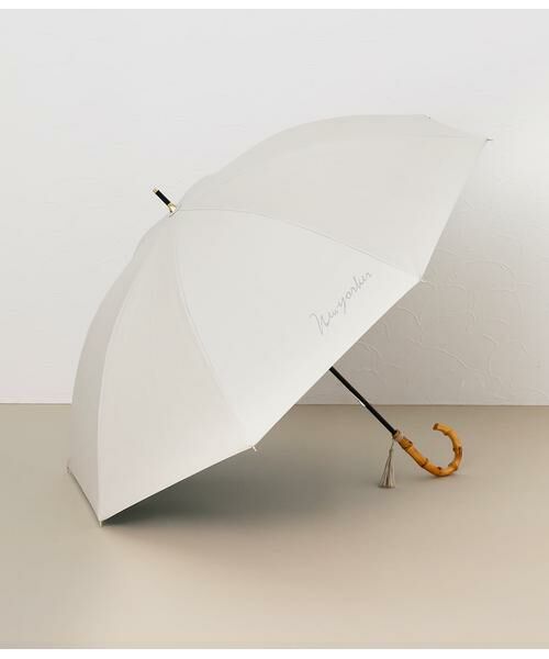 NEWYORKER / ニューヨーカー 傘 | Waterfront COKAGE+ 晴雨兼用バンブーハンドル長傘 | 詳細1