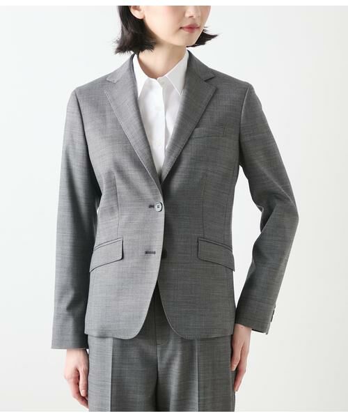 NEWYORKER / ニューヨーカー テーラードジャケット | ウールシルクピンヘッド ノッチドラペル2釦ジャケット | 詳細1