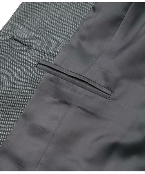 NEWYORKER / ニューヨーカー テーラードジャケット | ウールシルクピンヘッド ノーカラー1釦ジャケット | 詳細5