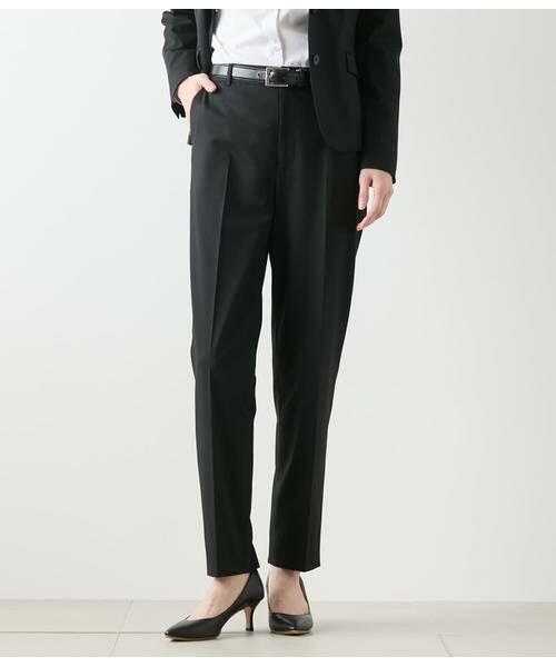 NEWYORKER / ニューヨーカー スラックス・ドレスパンツ | 2WAYストレッチツイル テーパードパンツ(ブラック)