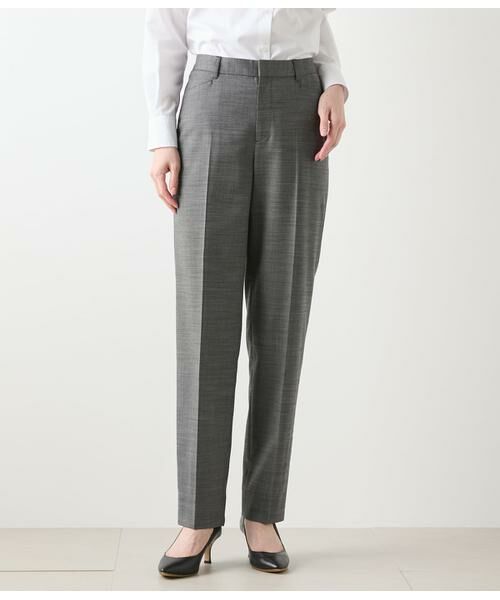 NEWYORKER / ニューヨーカー スラックス・ドレスパンツ | ウールシルクピンヘッド テーパードパンツ | 詳細1