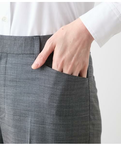 NEWYORKER / ニューヨーカー スラックス・ドレスパンツ | ウールシルクピンヘッド テーパードパンツ | 詳細4