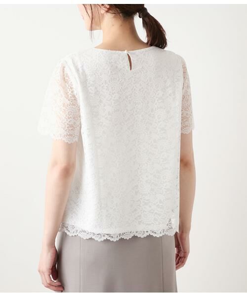 NEWYORKER / ニューヨーカー Tシャツ | TR天竺フラワーレース 半袖プルオーバー | 詳細2