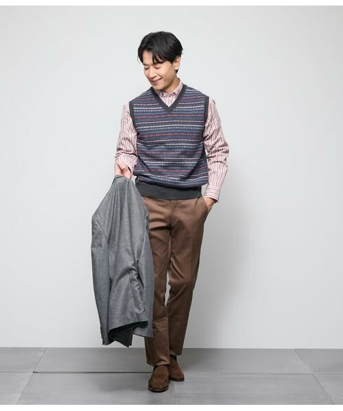 NEWYORKER / ニューヨーカー テーラードジャケット | 梳紡毛カシミヤ混ツイル ジャケット | 詳細11