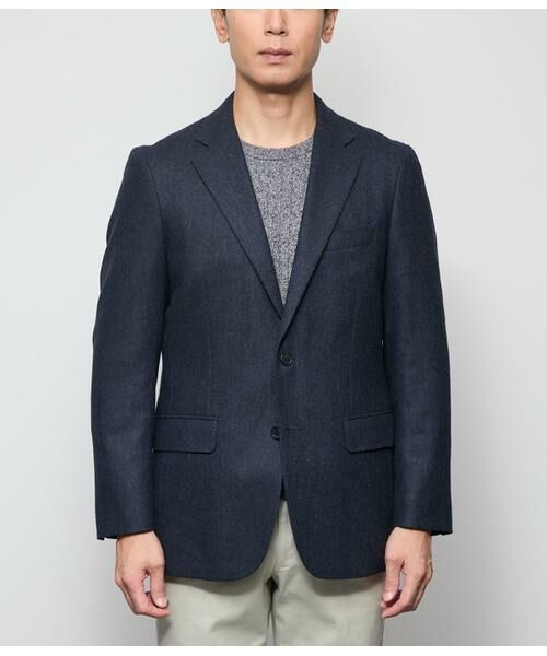 NEWYORKER / ニューヨーカー テーラードジャケット | 梳紡毛カシミヤ混ツイル ジャケット | 詳細13